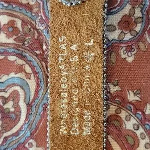 Atlas Texas Longhorn brown calf hair leather, rhinestones, and studs belt Large Atlas | Accessories | Atlas Texas Longhorn Brown Calf Hair  main image 4